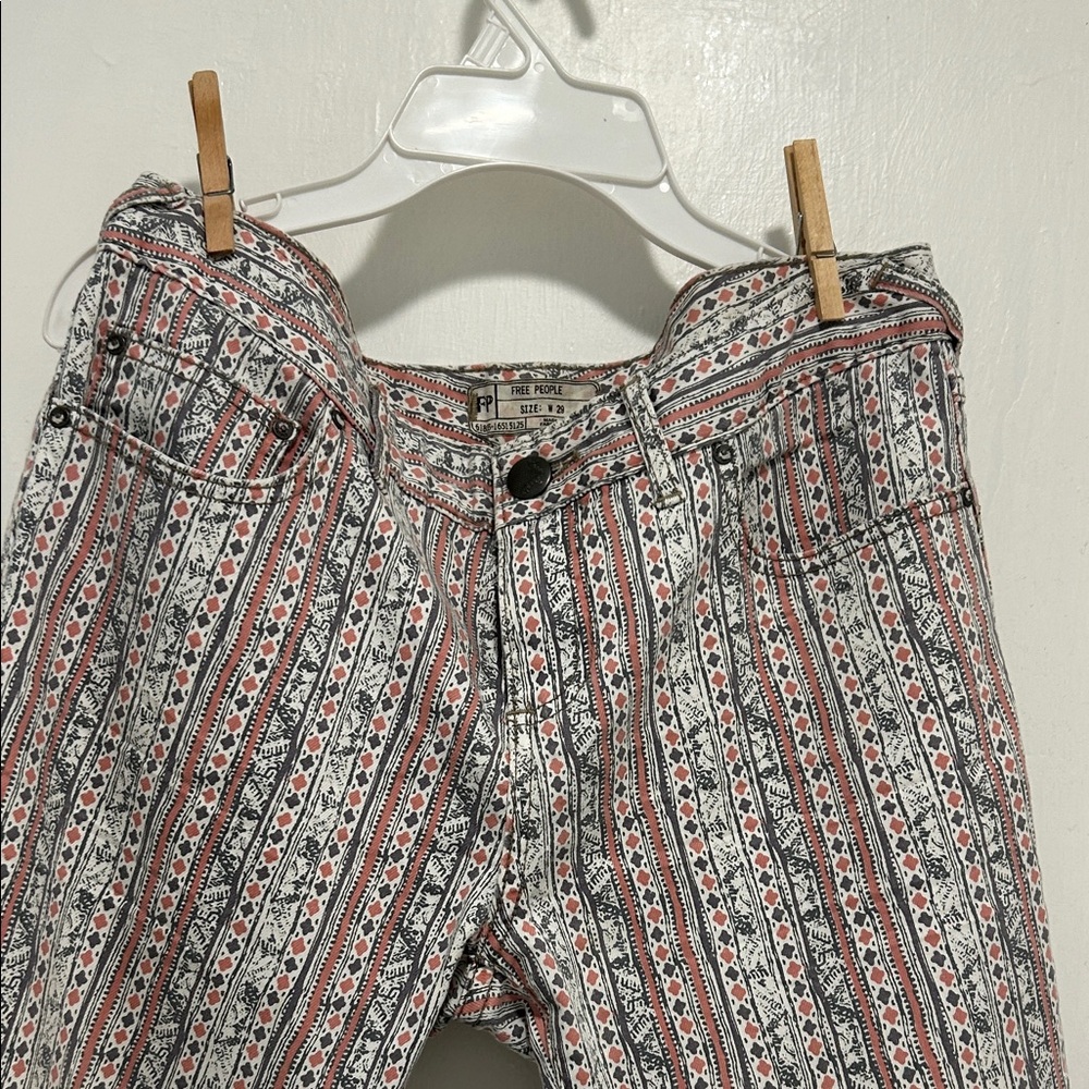 Free People Multicolor Patterned Skinny Pants